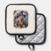 Shar Pei Hund Halloween Quadrat Topflappen (Vorderseite/Rückseite)