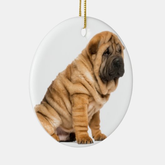 Shar pei Hund Keramikornament (Rechts)
