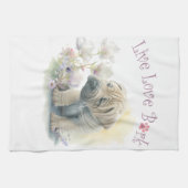 Shar-pei Hund Mama Floral Geschirrtuch (Horizontal)