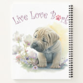 Shar-pei Hund Mama Floral Notizblock (Rückseite)