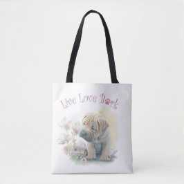 Shar-pei Hund Mama Floral Tasche