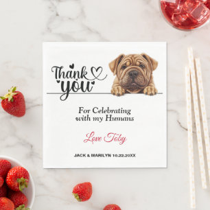Shar-Pei Hunde-Hochzeitsservietten mit Foto Serviette