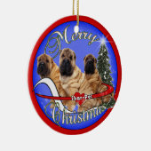 SHAR-PEI HUNDEweihnachtsverzierung Keramik Ornament (Rechts)
