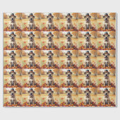 Shar Pei im Herbst hinterlässt Erntedank Kunst Geschenkpapier (Flach)