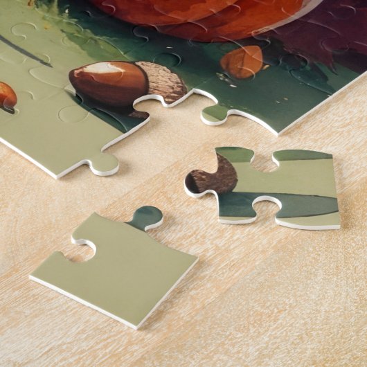 Shar Pei im Herbst hinterlässt Erntedank Kunst Puzzle (Seite)