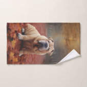 Shar Pei im Herbst Leaves Fall Inspiriert Badhandtuch Set (Handtuch)