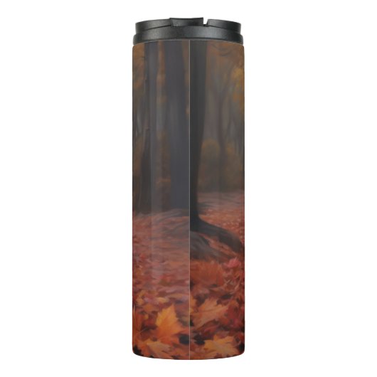 Shar Pei im Herbst Leaves Fall Inspiriert Thermosbecher (Rückseite)
