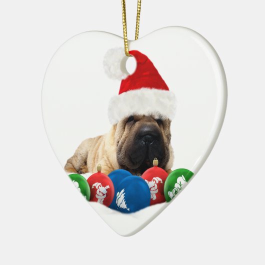 Shar Pei in der Keramik Ornament (Links)