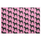 Shar Pei in der Silhouette auf Rosa Stoff (Fat Quarter (45,7 x 55,9 cm))