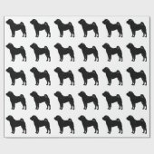 Shar Pei in der Silhouette Geschenkpapier (Flach)