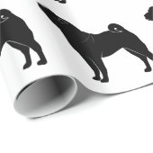 Shar Pei in der Silhouette Geschenkpapier (Rolleneckpunkt)