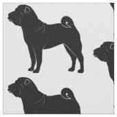 Shar Pei in der Silhouette Stoff (Nahaufnahme)