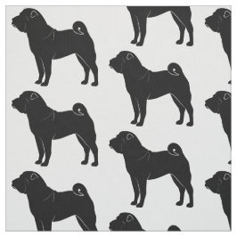 Shar Pei in der Silhouette Stoff