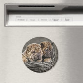 Shar-Pei-Jungtiere in Basket Magnet (In Situ (Geschirrspüler))