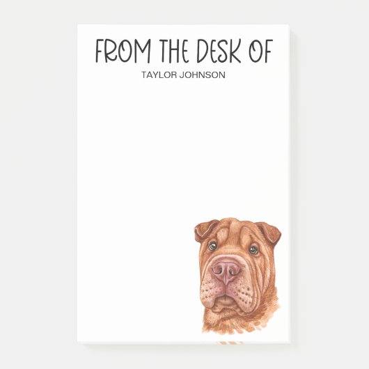 Shar Pei Lover Post-it Klebezettel (Vorderseite)