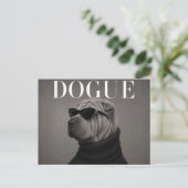 Shar Pei Luxus-Mode-Editorial Postkarte (Stehend Vorderseite)