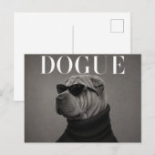 Shar Pei Luxus-Mode-Editorial Postkarte (Vorne/Hinten)
