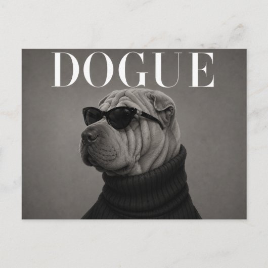 Shar Pei Luxus-Mode-Editorial Postkarte (Vorderseite)