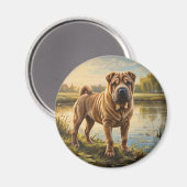 Shar Pei Magnet (Vorderseite/Rückseite)
