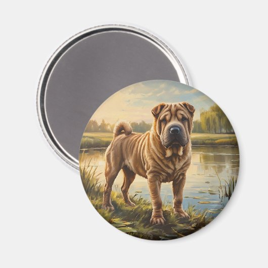 Shar Pei Magnet (Vorderseite/Rückseite)