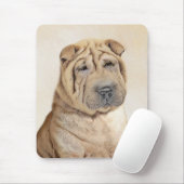 Shar Pei Malerei - Niedliche Original Hunde Kunst Mousepad (Mit Mouse)