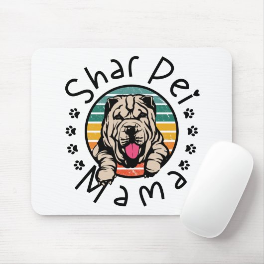 Shar Pei Mama Shar Pei Mama SharPei Lover Mousepad (Mit Mouse)