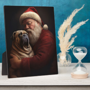Shar Pei mit Weihnachtsmann Festives Weihnachten  Fotoplatte