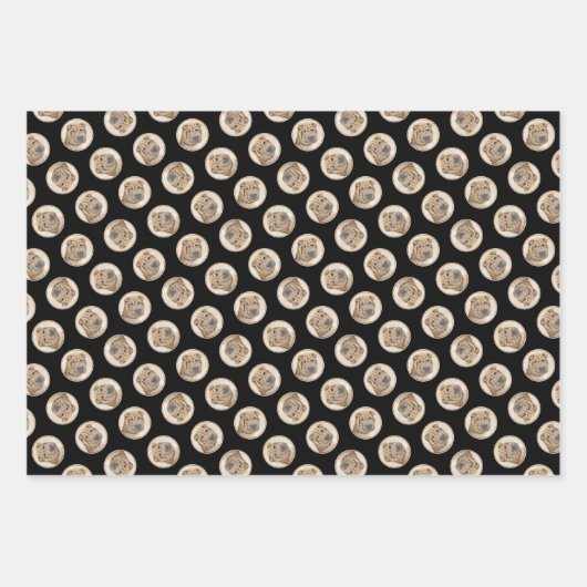 Shar Pei Painting Fawn Wrinkle Original Dog Art Geschenkpapier Set (Vorderseite 3)