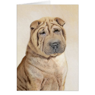 Shar Pei Painting - Niedliche Original Dog Art