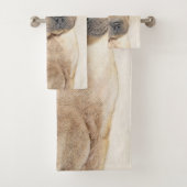 Shar Pei Painting - Niedliche Original Dog Art Badhandtuch Set (Insitu)