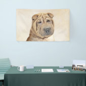 Shar Pei Painting - Niedliche Original Dog Art Banner (Messeveranstaltung)