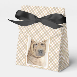 Shar Pei Painting - Niedliche Original Dog Art Geschenkschachtel