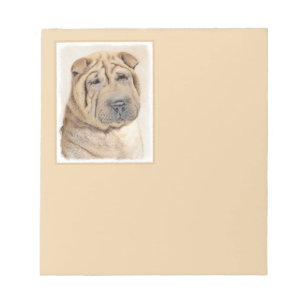 Shar Pei Painting - Niedliche Original Dog Art Notizblock