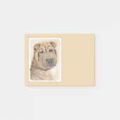 Shar Pei Painting - Niedliche Original Dog Art Post-it Klebezettel (Vorderseite)