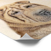 Shar Pei Painting - Niedliche Original Dog Art Poster (Ecke)
