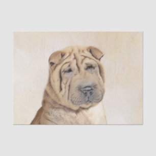 Shar Pei Painting - Niedliche Original Dog Art Seidenpapier