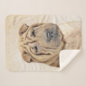 Shar Pei Painting - Niedliche Original Dog Art Sherpadecke (Vorderseite (Horizontal))