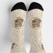 Shar Pei Painting - Niedliche Original Dog Art Socken (Oben)