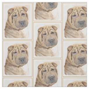 Shar Pei Painting - Niedliche Original Dog Art Stoff