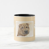 Shar Pei Painting - Niedliche Original Dog Art Tasse (Zentrum)