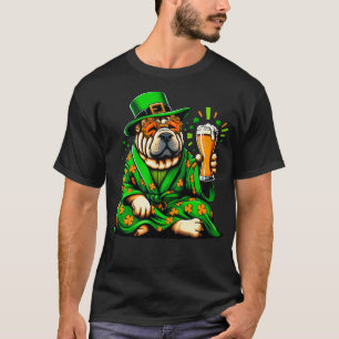 Shar Pei Patricks Day Outfit für Lover Dog T-Shirt