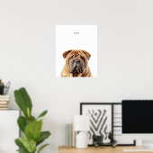 Shar Pei Personalisiert Print Poster (Heimbüro)