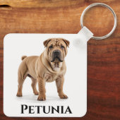 Shar-Pei personalize Schlüsselanhänger (Rückseite)