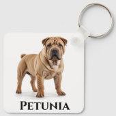 Shar-Pei personalize Schlüsselanhänger (Rückseite)