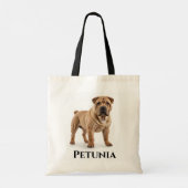 Shar-Pei personalize Tote Bag Tragetasche (Rückseite)