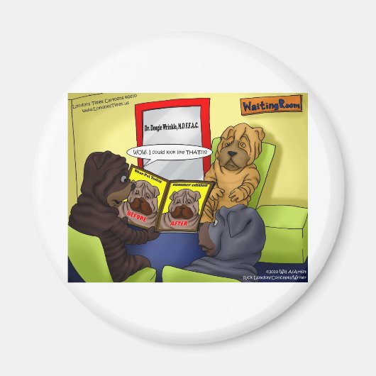 Shar-Pei Plastic Operation Funny T-Shirts Tasse & Magnet (Vorne)