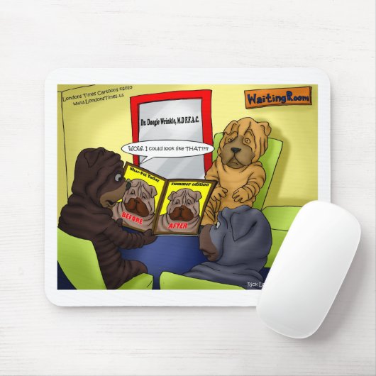 Shar-Pei Plastic Operation Funny T-Shirts Tasse &  Mousepad (Mit Mouse)
