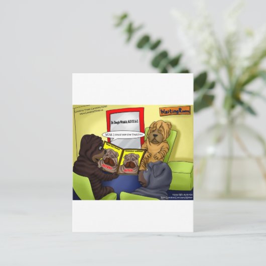 Shar-Pei Plastic Operation Funny T-Shirts Tasse & Postkarte (Stehend Vorderseite)