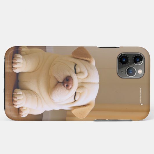 Shar Pei Puppy - Soft Serenity by WangWang Case-Mate iPhone Hülle (Rückseite (Horizontal))