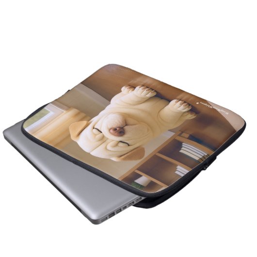 Shar Pei Puppy - Soft Serenity by WangWang Laptopschutzhülle (Vorne Knopf)